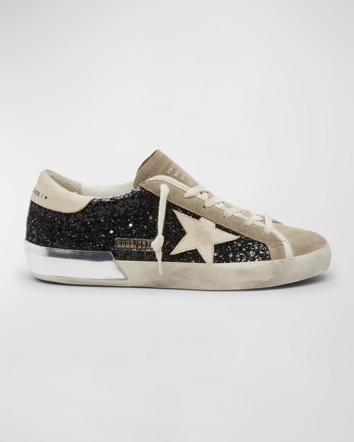 Golden Goose Superstar Glitter Low top Sneakers In Black ModeSens