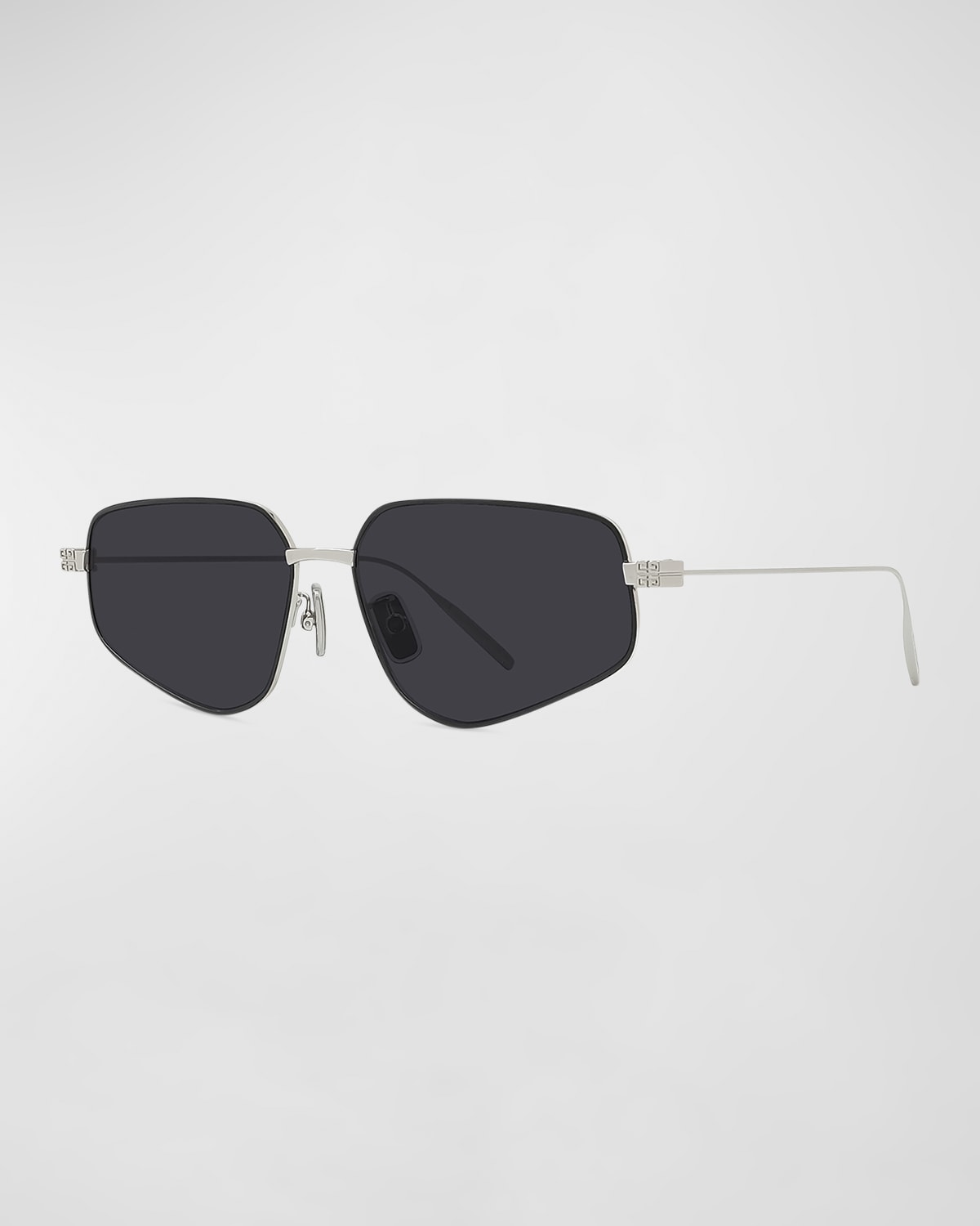 Shop Givenchy Unisex Gv Speed Metal Aviator Sunglasses In Shiny Palladium