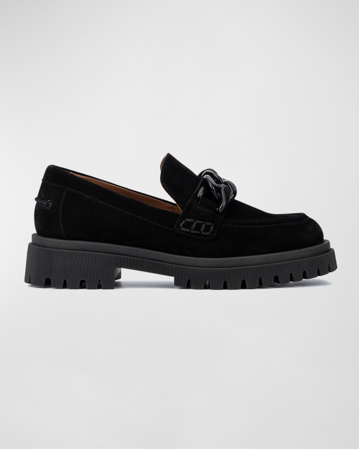 AQUATALIA OLIVIANNE SUEDE CHAIN LOAFERS