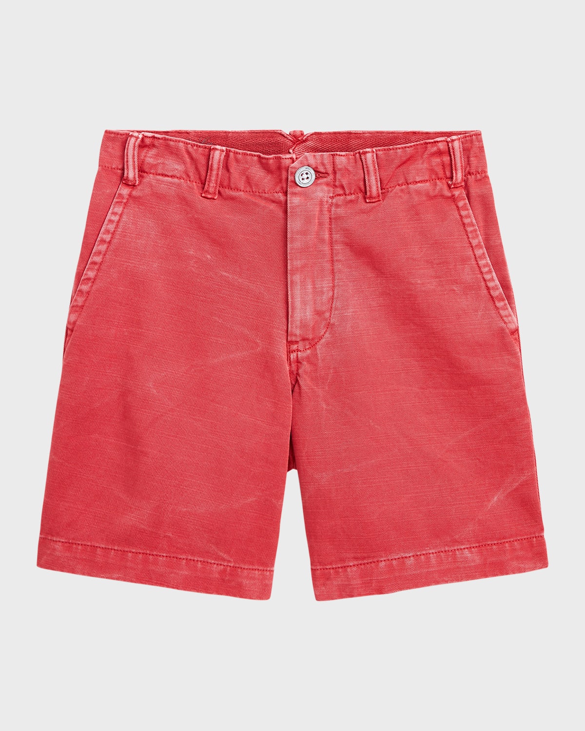 Ralph Lauren Kids' Girl's Nautical Washed Twill Shorts In Chili Pepper