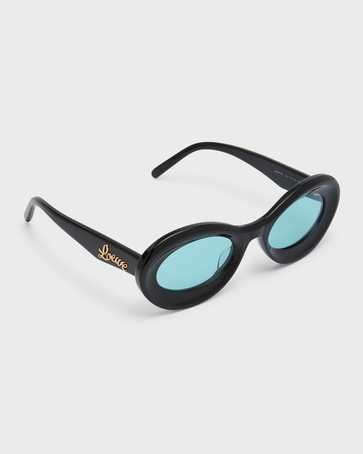Loewe Loop Oversized Round-frame Acetate Sunglasses In Shiny Black