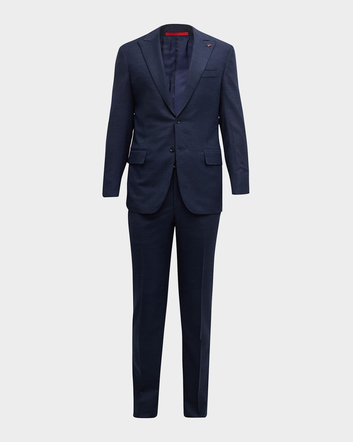 Isaia Men's Birdseye Wool Suit In Navy