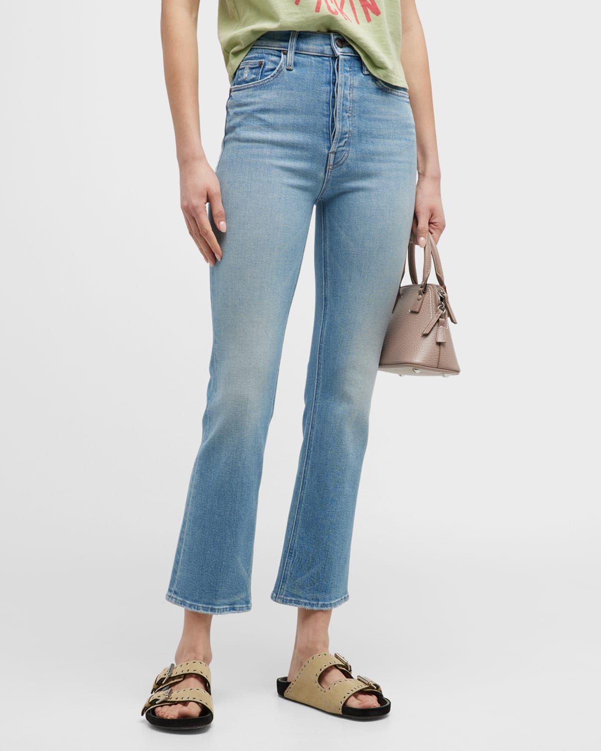 Mother The Tripper High Waist Ankle Flare Jeans In Ripe For The Sque
