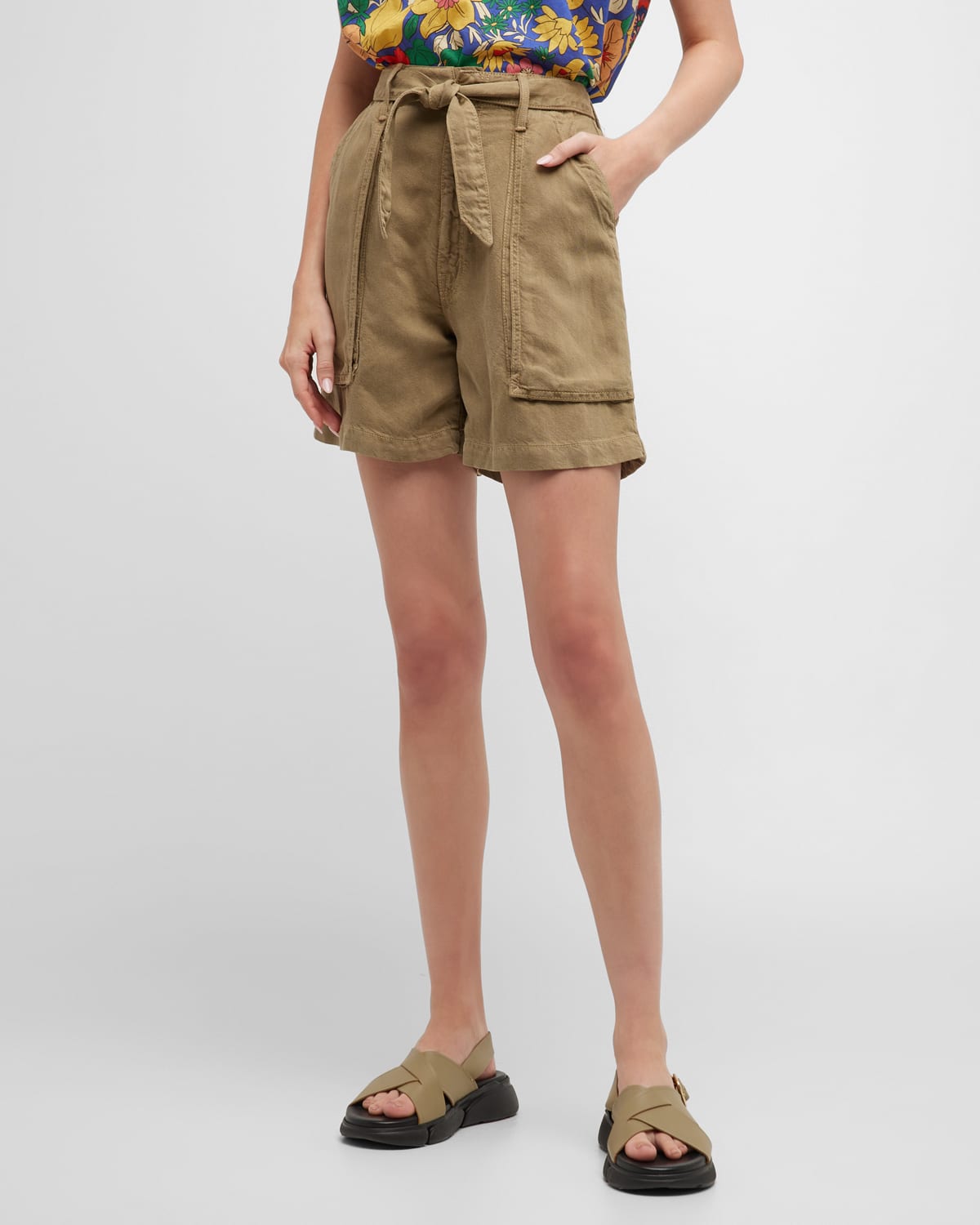 Lucky Brand Women's Paperbag-Waist Shorts - Macy's