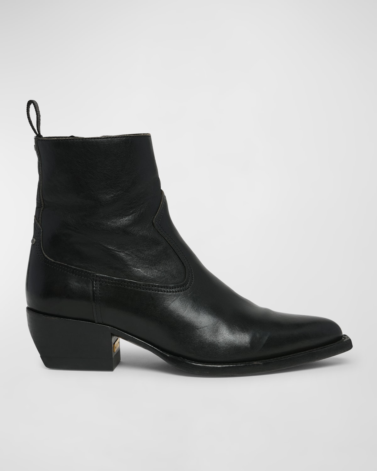 Golden Goose Leather Boots In Black