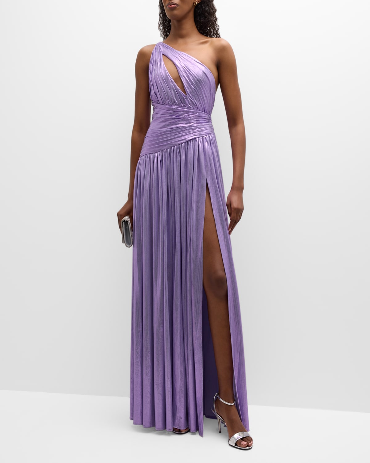 Retroféte Dara Dress In Dusty Lilac
