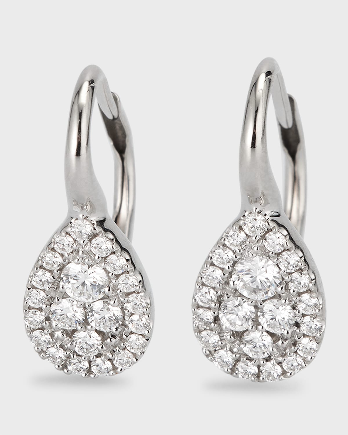 18k White Gold Small Firenze II Diamond Earrings