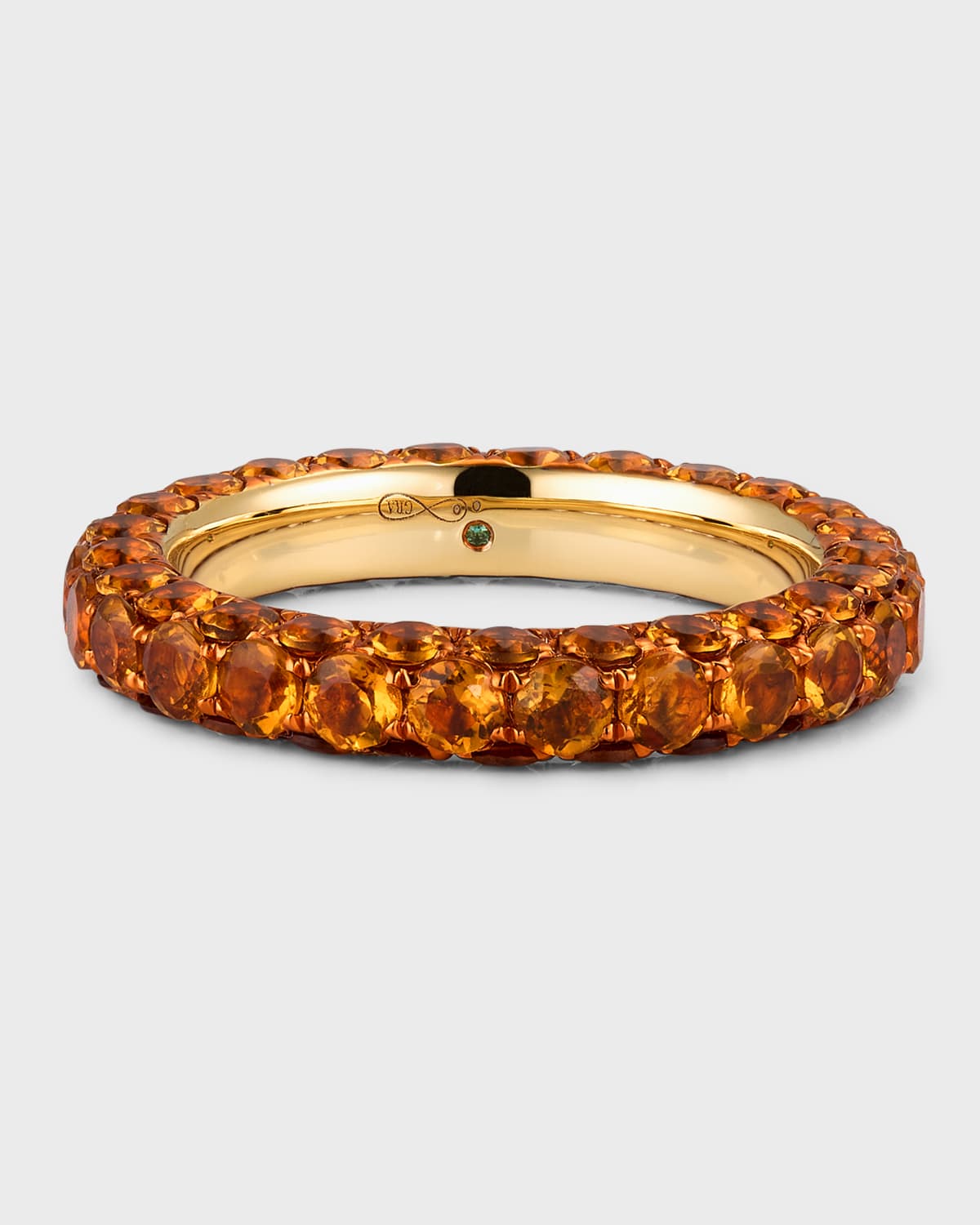 Graziela Gems 18k Yellow Gold Orange Citrine 3-sided Ring