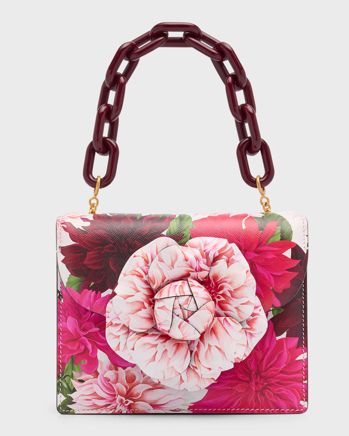 Mini Dahlia-Print Shoulder Bag