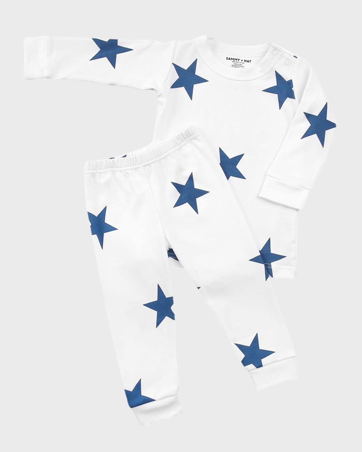 Boy's Bold Star Graphic Print Pajama Set, Size 18M-8