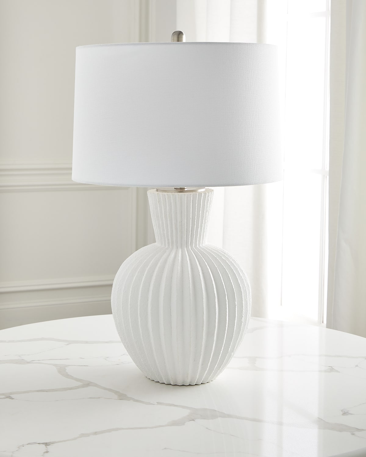 Old World Design Teagan Table Lamp In White