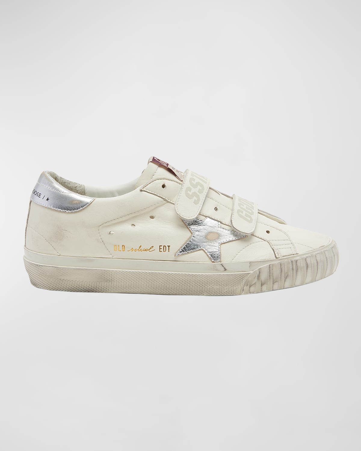 GOLDEN GOOSE OLD SCHOOL NAPPA LEATHER LOW-TOP SNEAKERS 