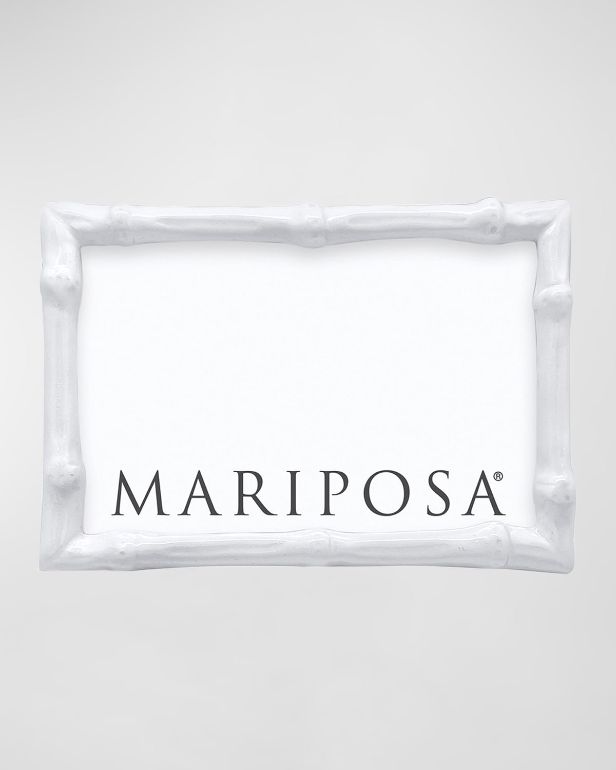 Mariposa Bamboo White 4x6 Frame