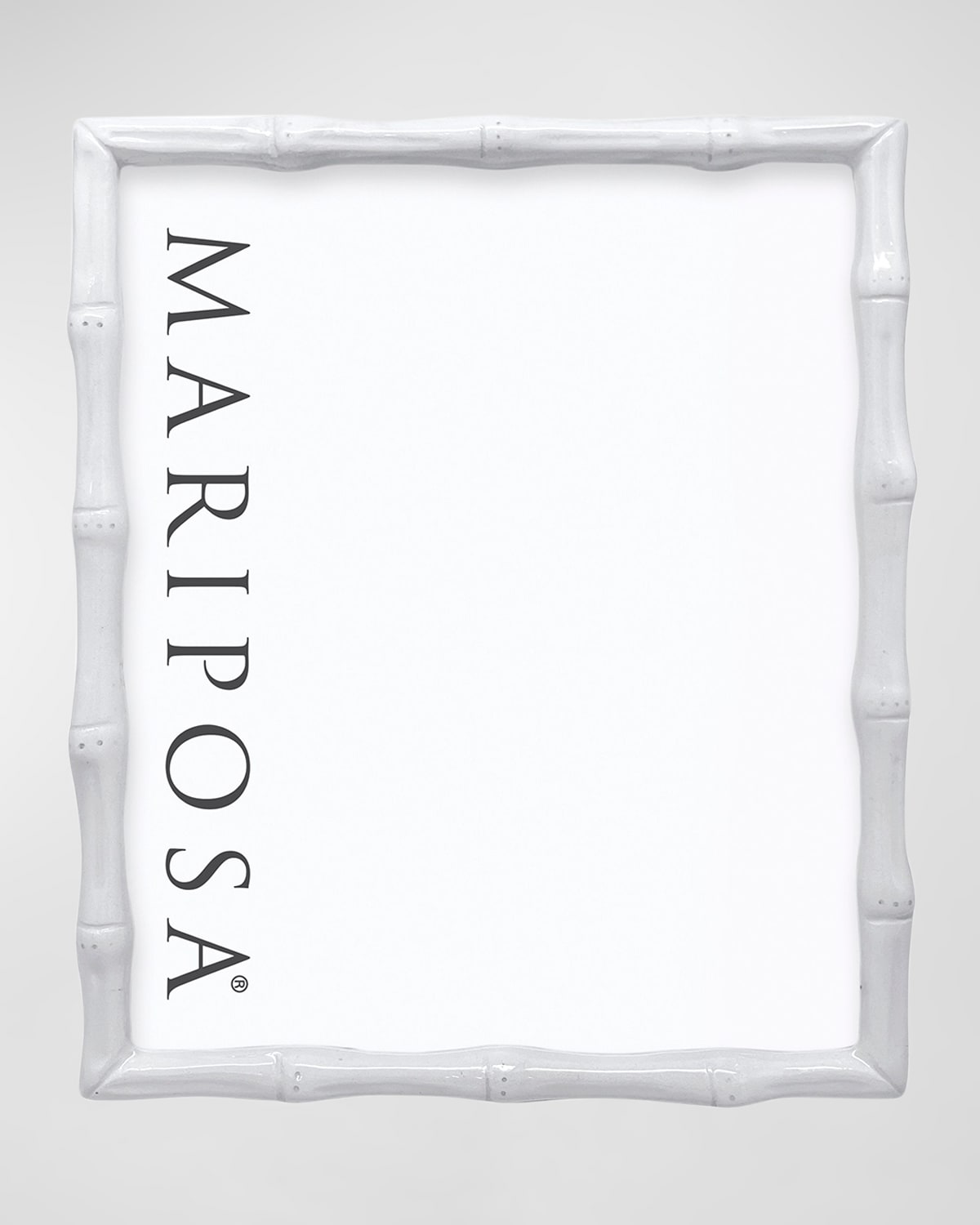 Mariposa Bamboo White Picture Frame, 8" X 10"