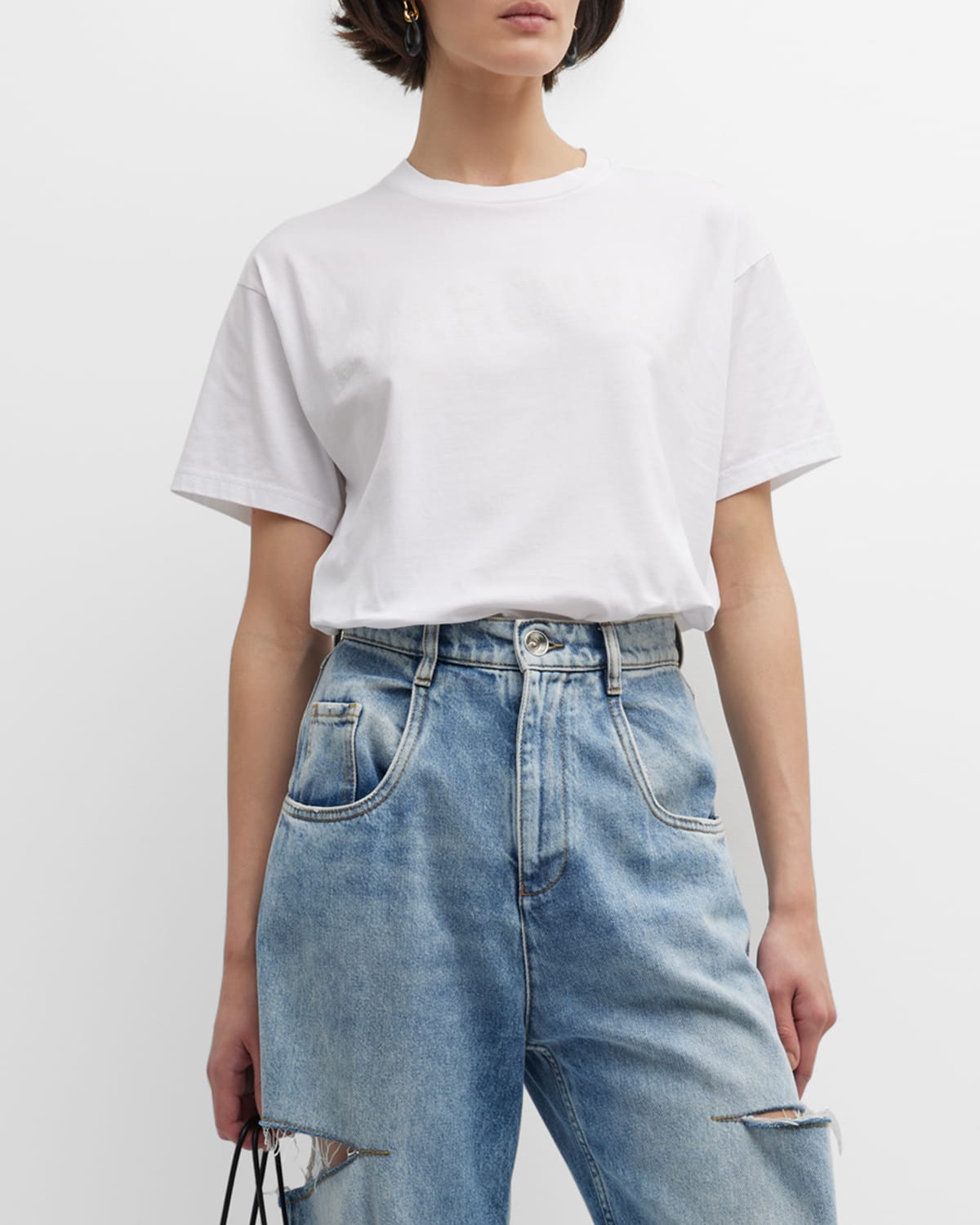 Maison Margiela Crew-neck Short-sleeve T-shirt In White