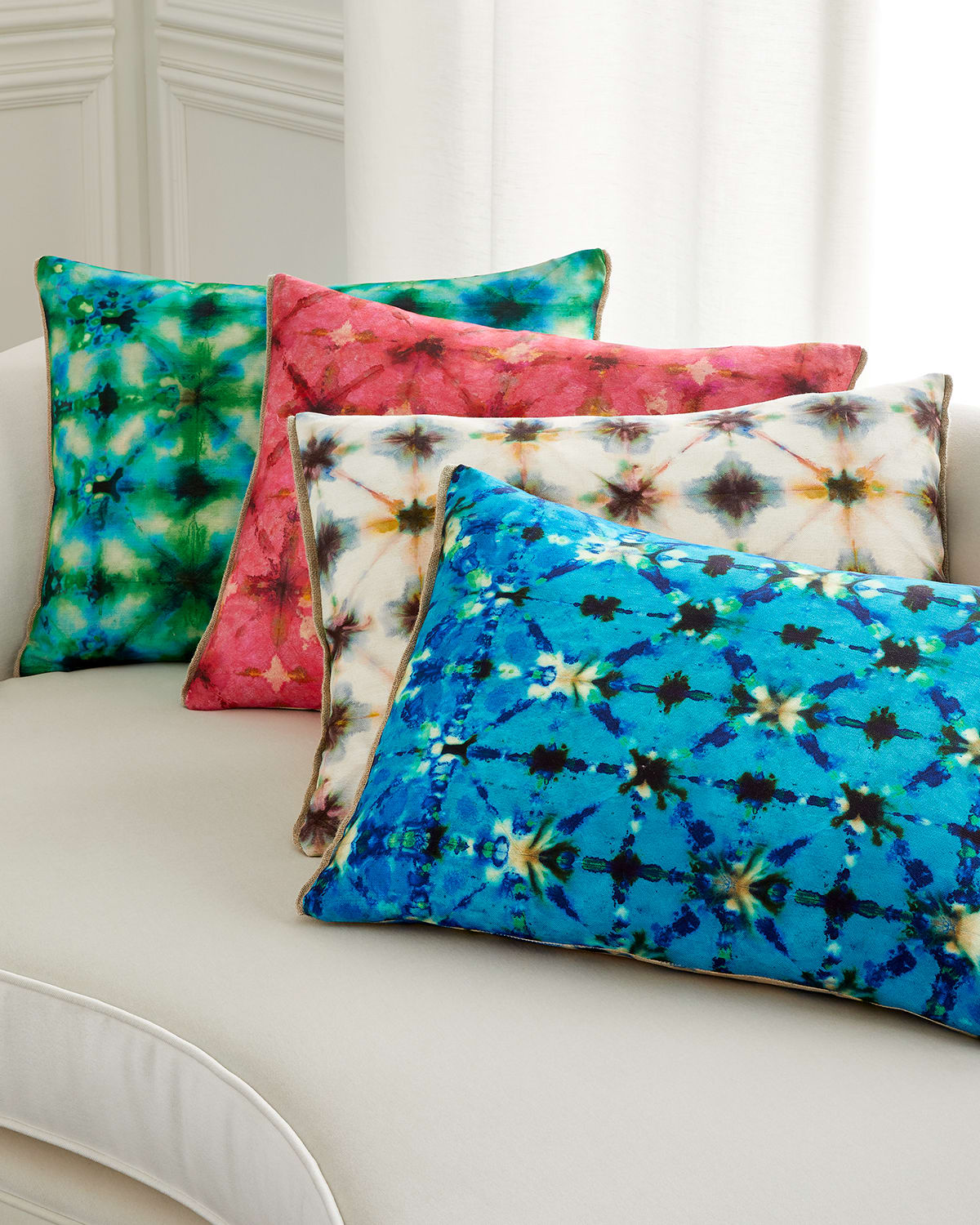Shop Designers Guild Shibori Rectangular Pillow In Slate