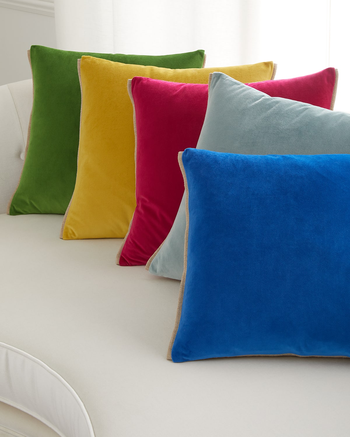 Shop Designers Guild Velluto Pillow In Egg