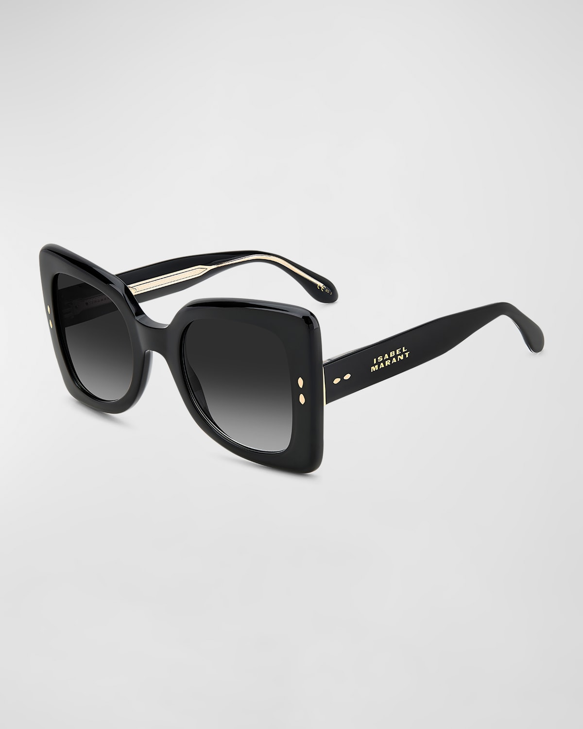 Shop Isabel Marant Gradient Acetate Butterfly Sunglasses In Black