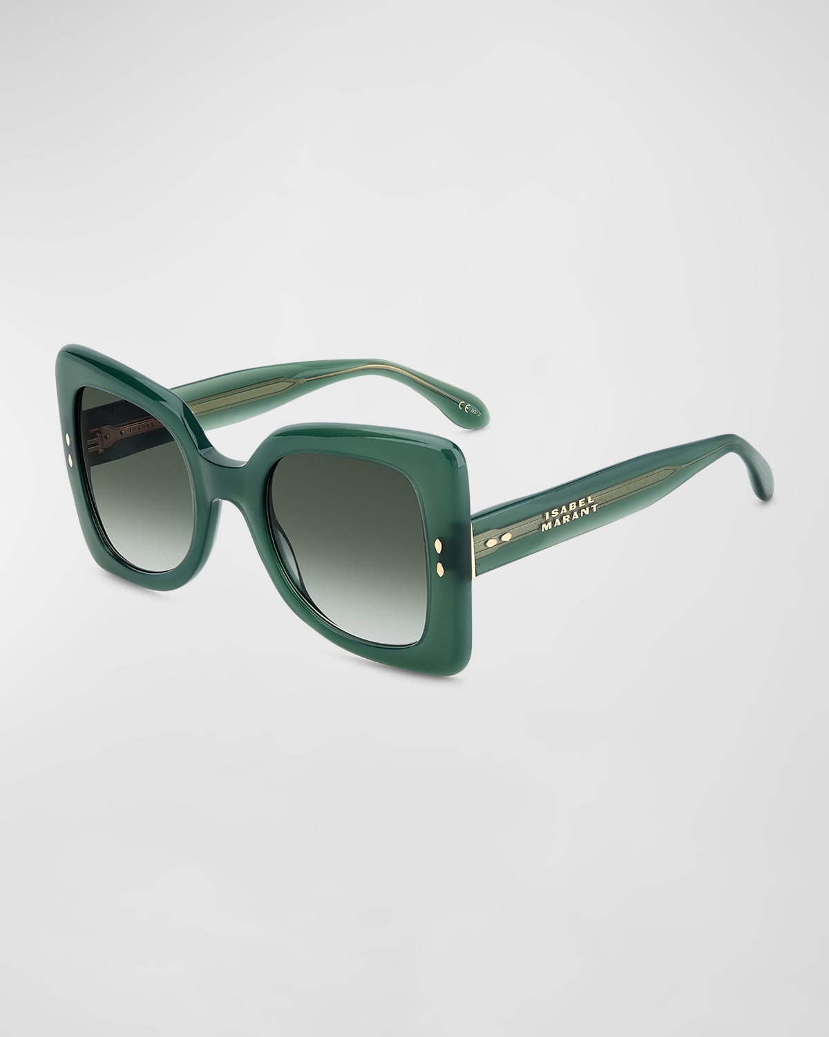 Shop Isabel Marant Gradient Acetate Butterfly Sunglasses In Green