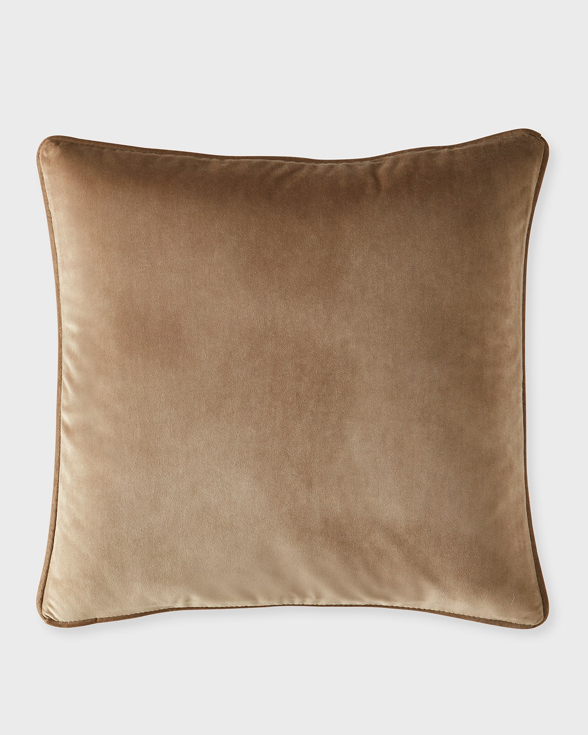 Olivia Quido Makehift Velvet Pillow, 20" Square In Brown