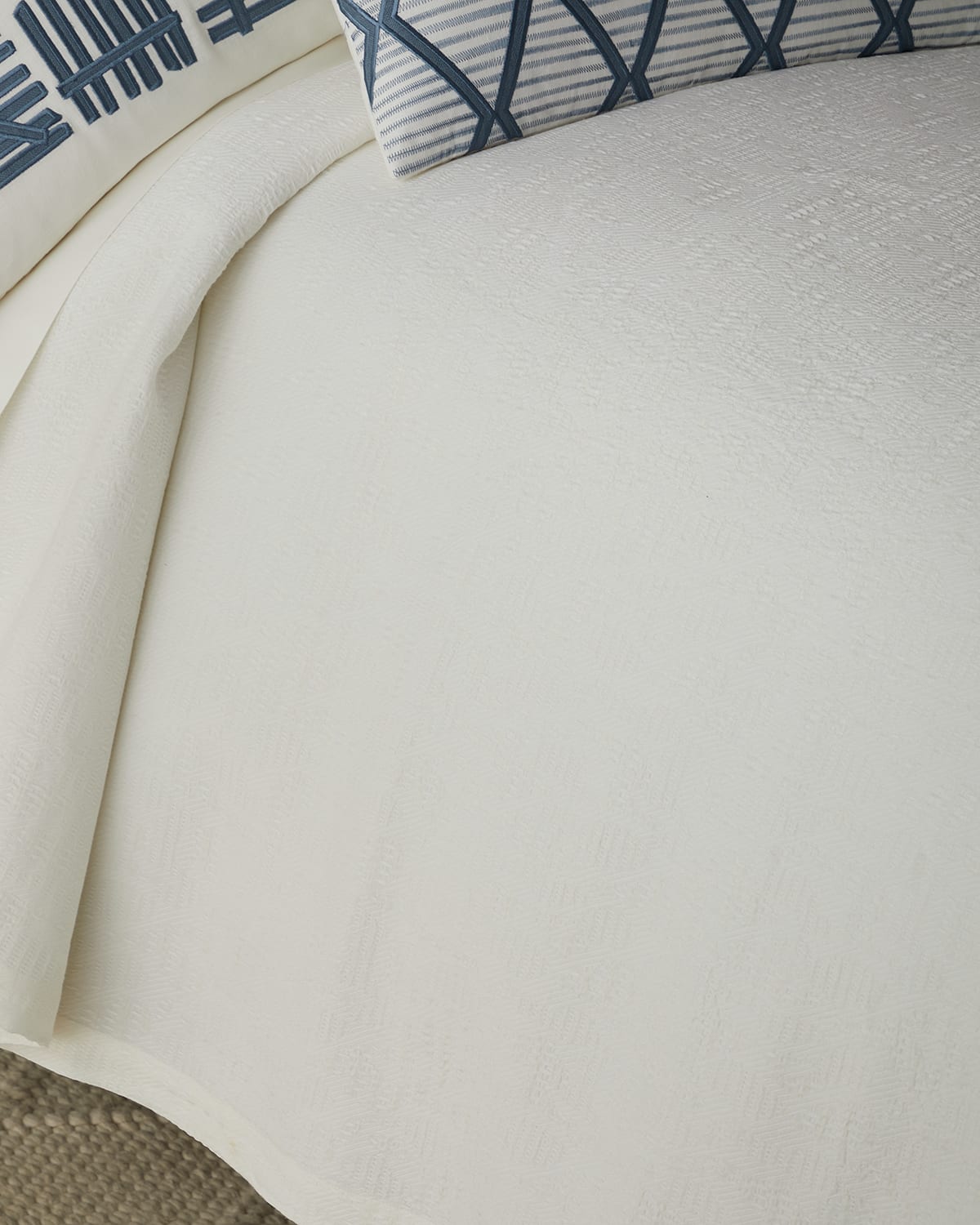 Lili Alessandra River Cotton-linen Queen Blanket
