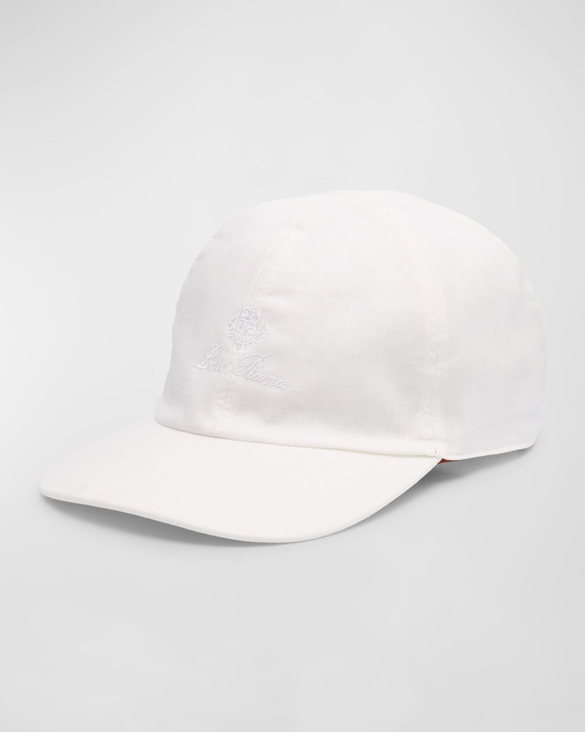 Loro Piana Men's Linen 6-panel Baseball Hat In Optical White