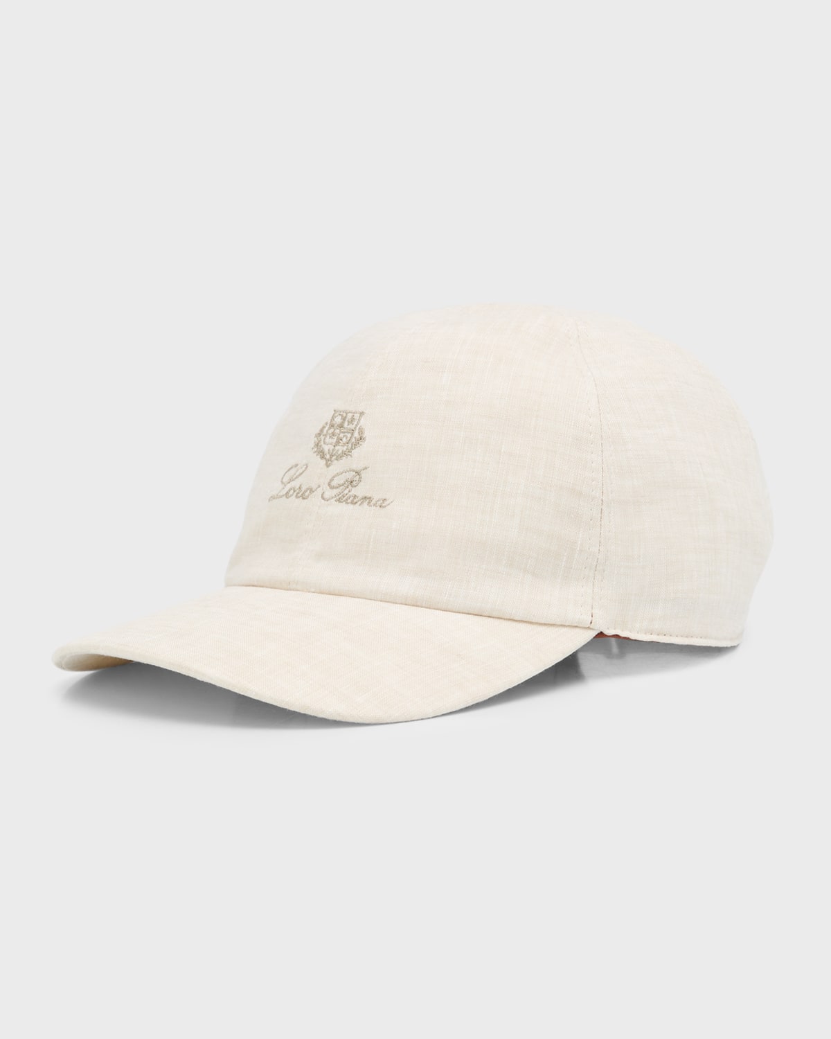 Loro Piana Men's Linen 6-panel Baseball Hat In Pelican Gray