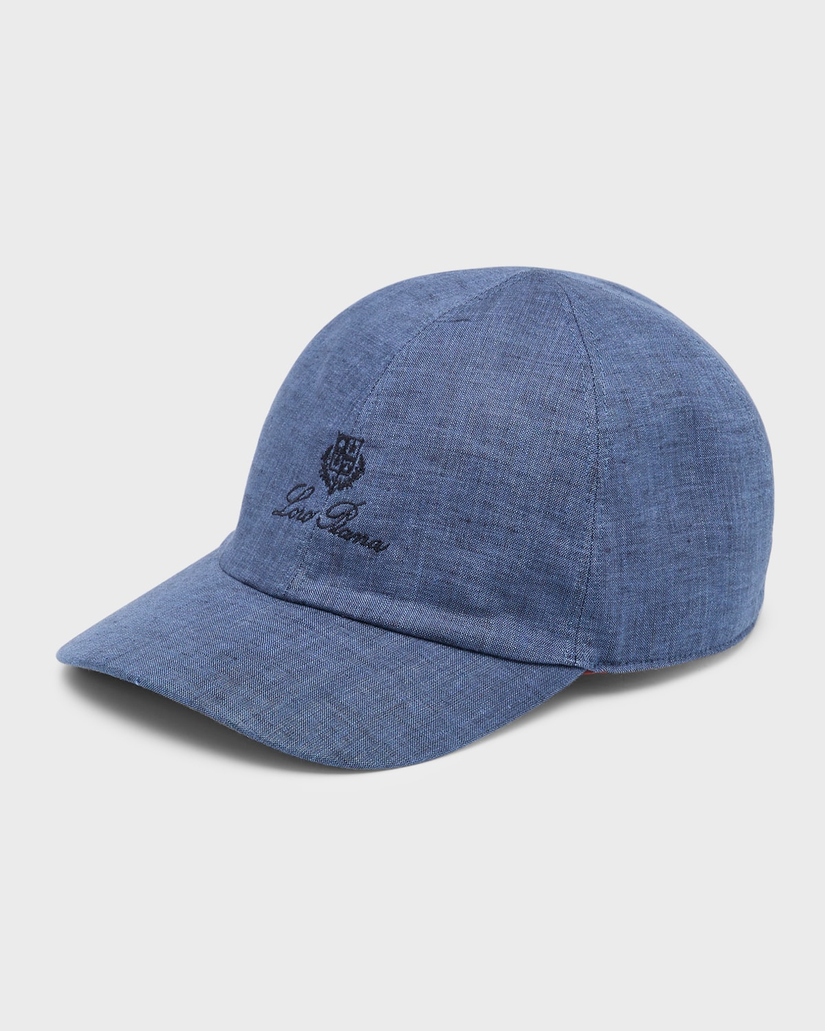 Loro Piana Men's Linen 6-panel Baseball Hat In Blue Still Water