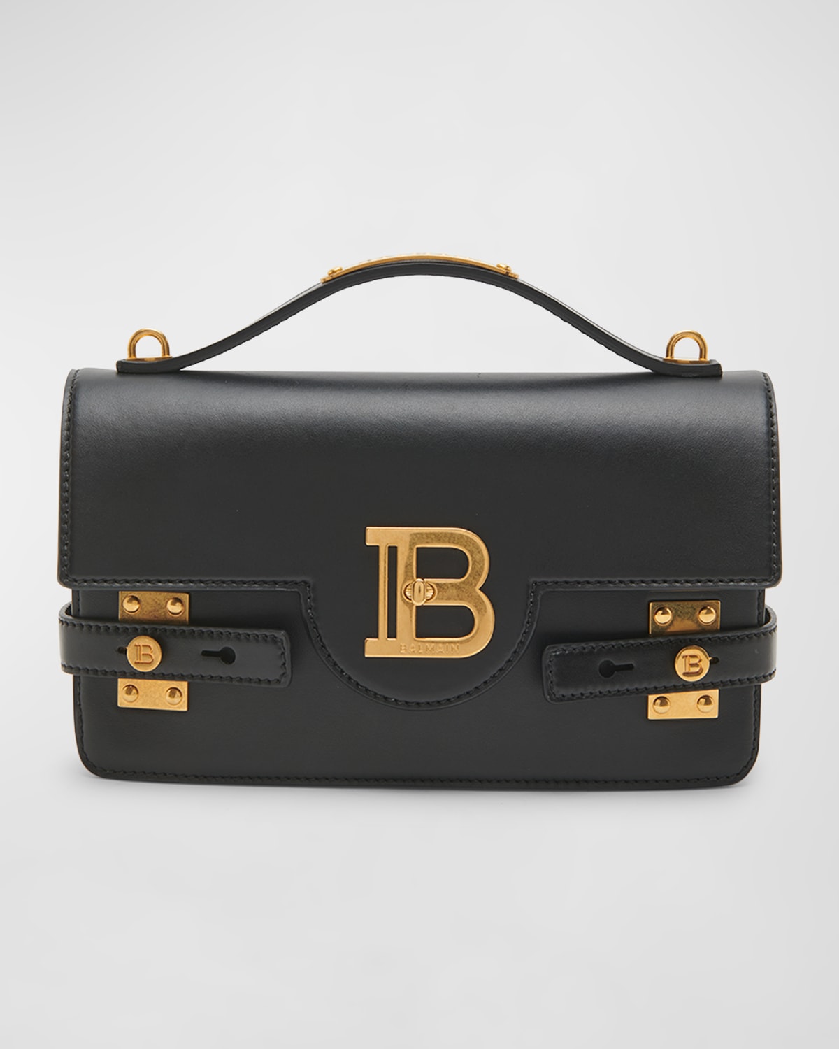 Balmain Bbuzz 24 Flap Calfskin Shoulder Bag