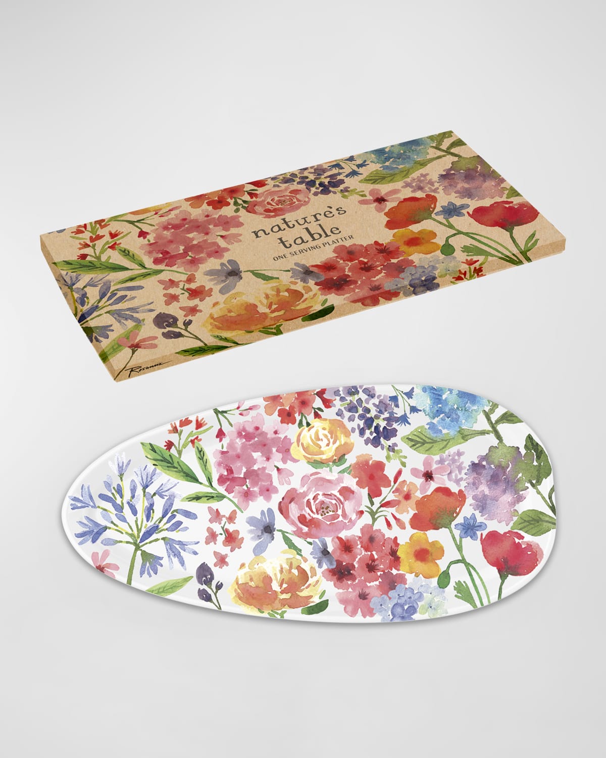 Nature's Table Floral Platters - Set of 2