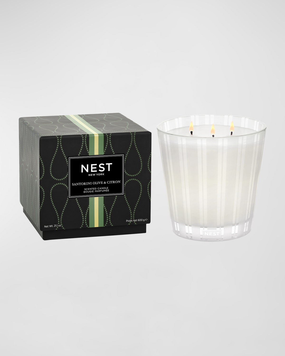Nest New York Santorini Olive And Citron 3 Wick Candle, 21.2 Oz.