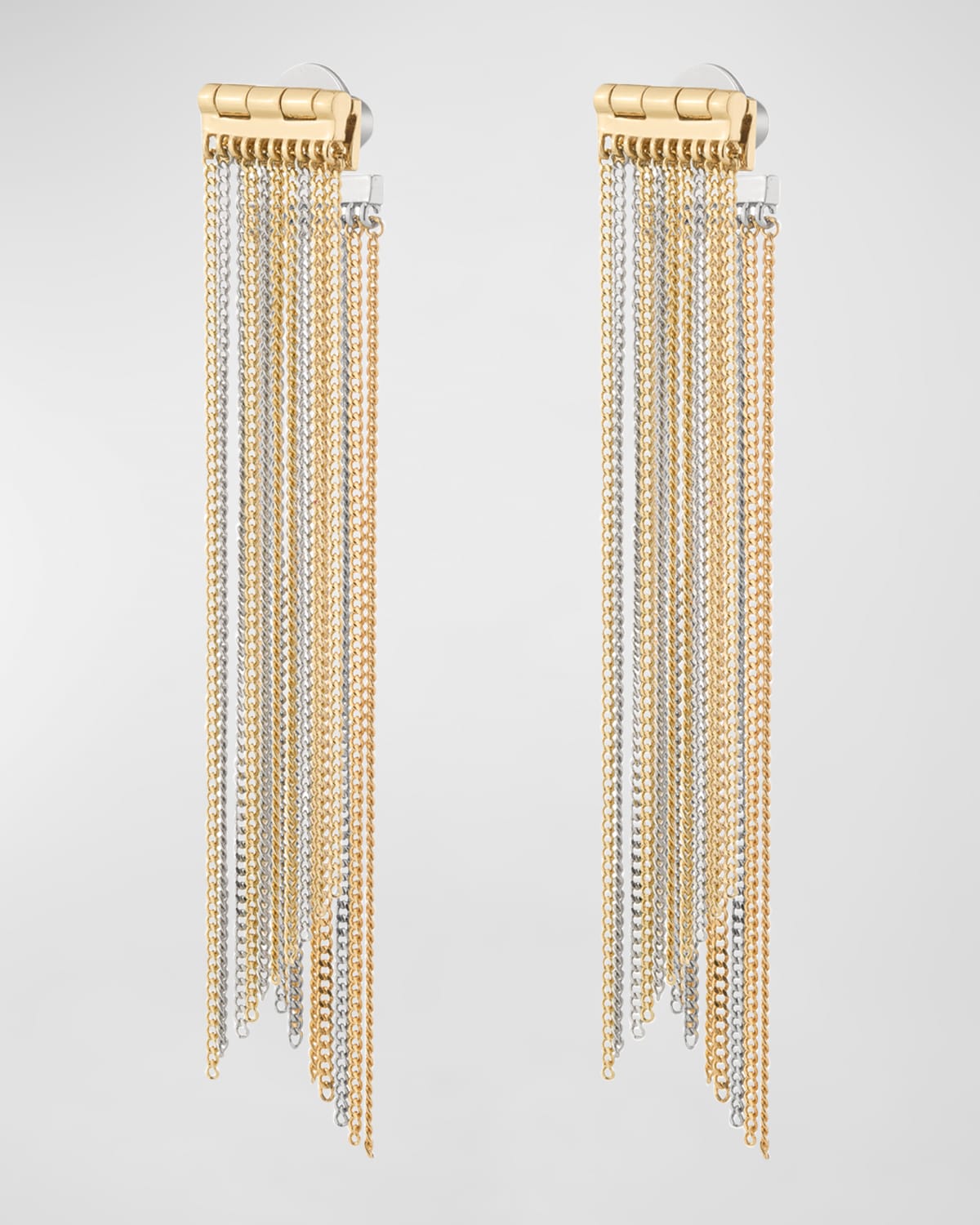 Demarson Women's Naya 18k Yellow Gold & Silvertone Fringe Chain Earrings