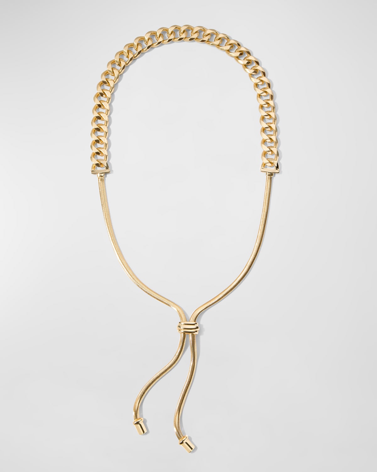 Shop Demarson Nadia Adjustable Slider Choker Necklace In Worn Gold