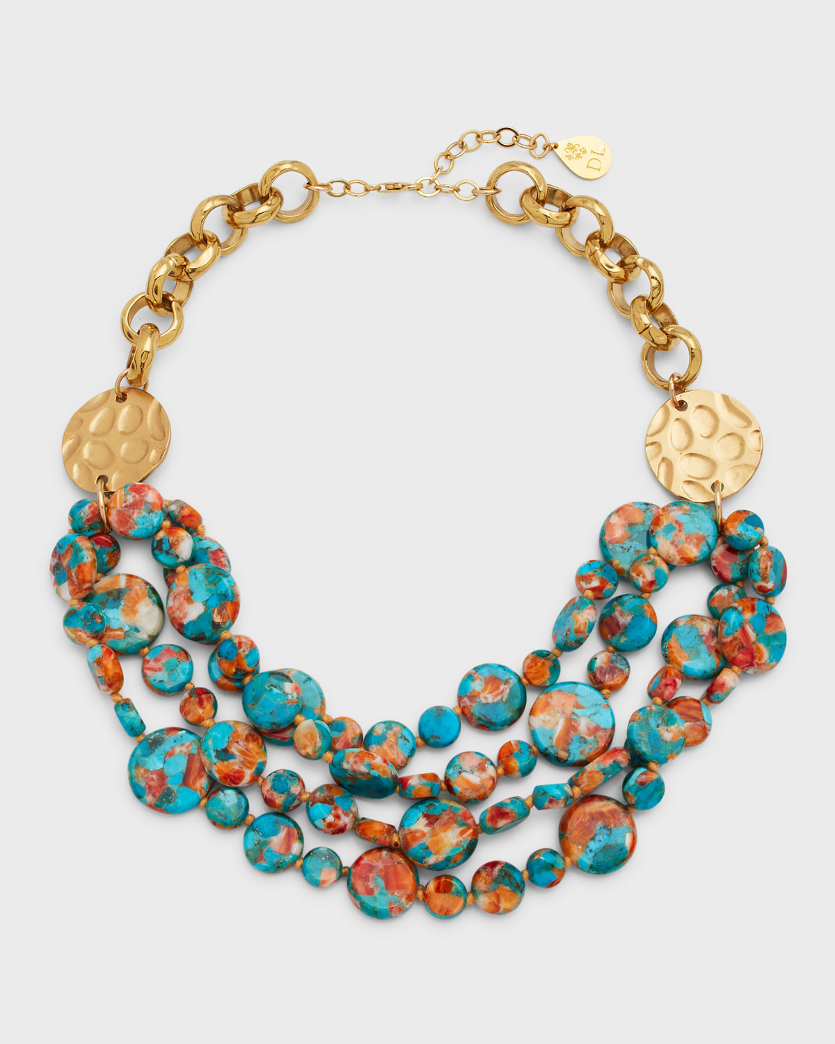 Devon Leigh Turquoise And Spiny Oyster Multi-strand Necklace