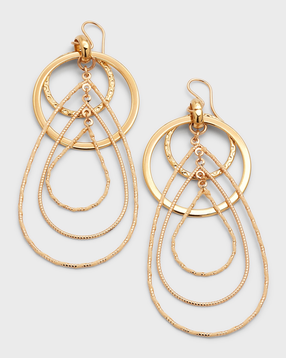Devon Leigh Multi-link Wrapped Earrings In Gold