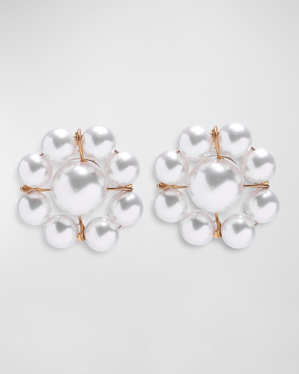 Pearly Flower Earrings