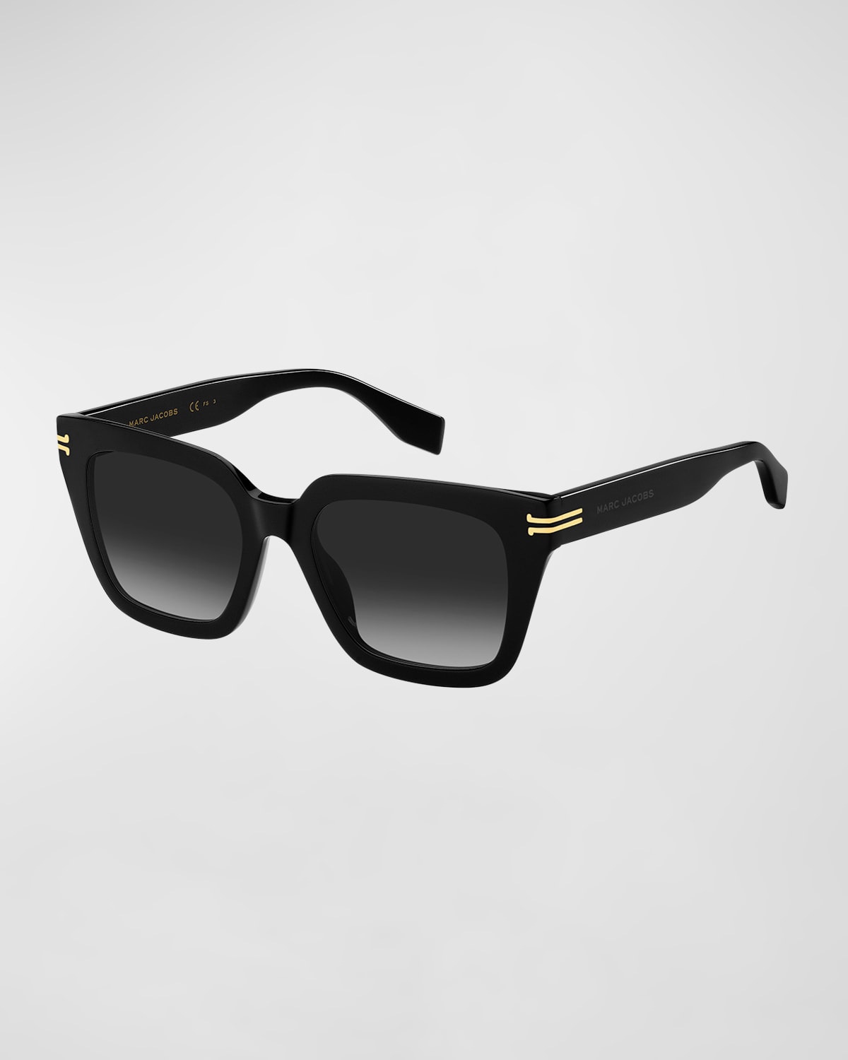 Marc Jacobs 52mm Gradient Square Sunglasses In Black