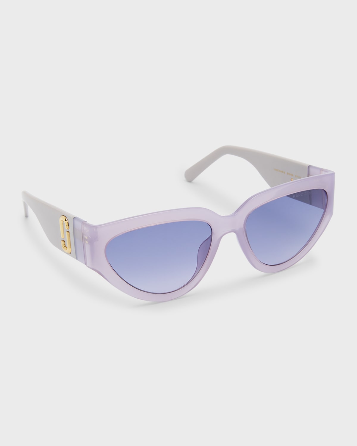 Marc Jacobs J Marc Logo Plastic Cat-eye Sunglasses In Viol Grey