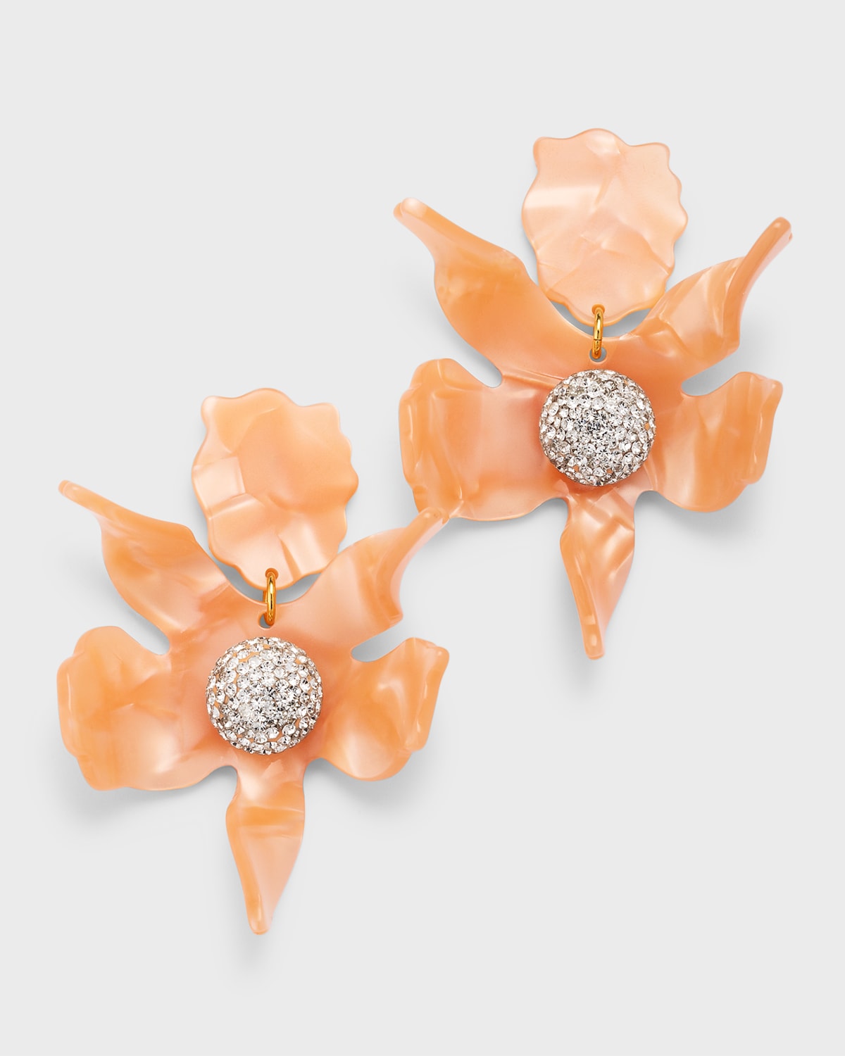 Lele Sadoughi Crystal Lily Earrings In Orange