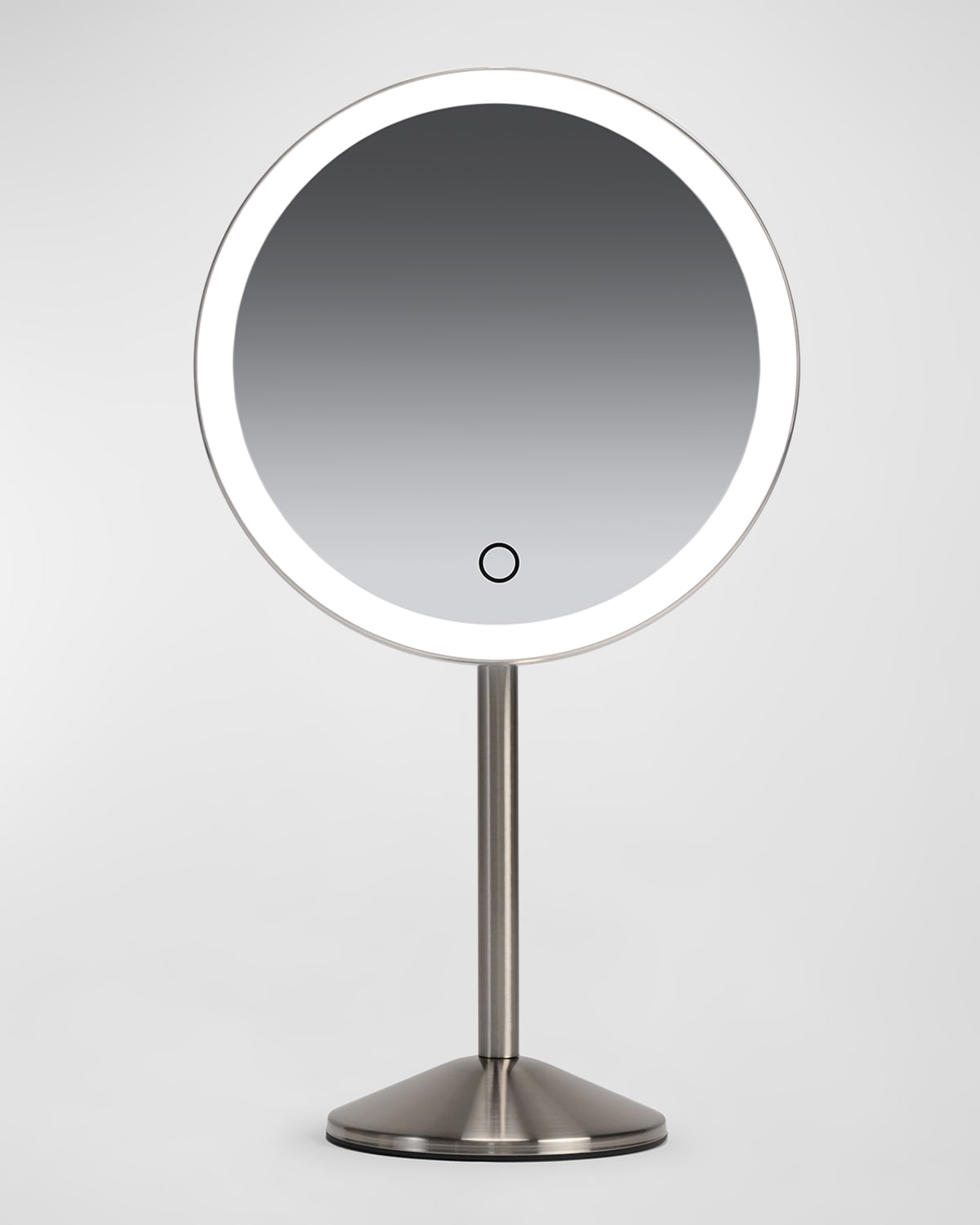 Ilios Rechargeable Round Table Mirror With 1x Magnification In Gray