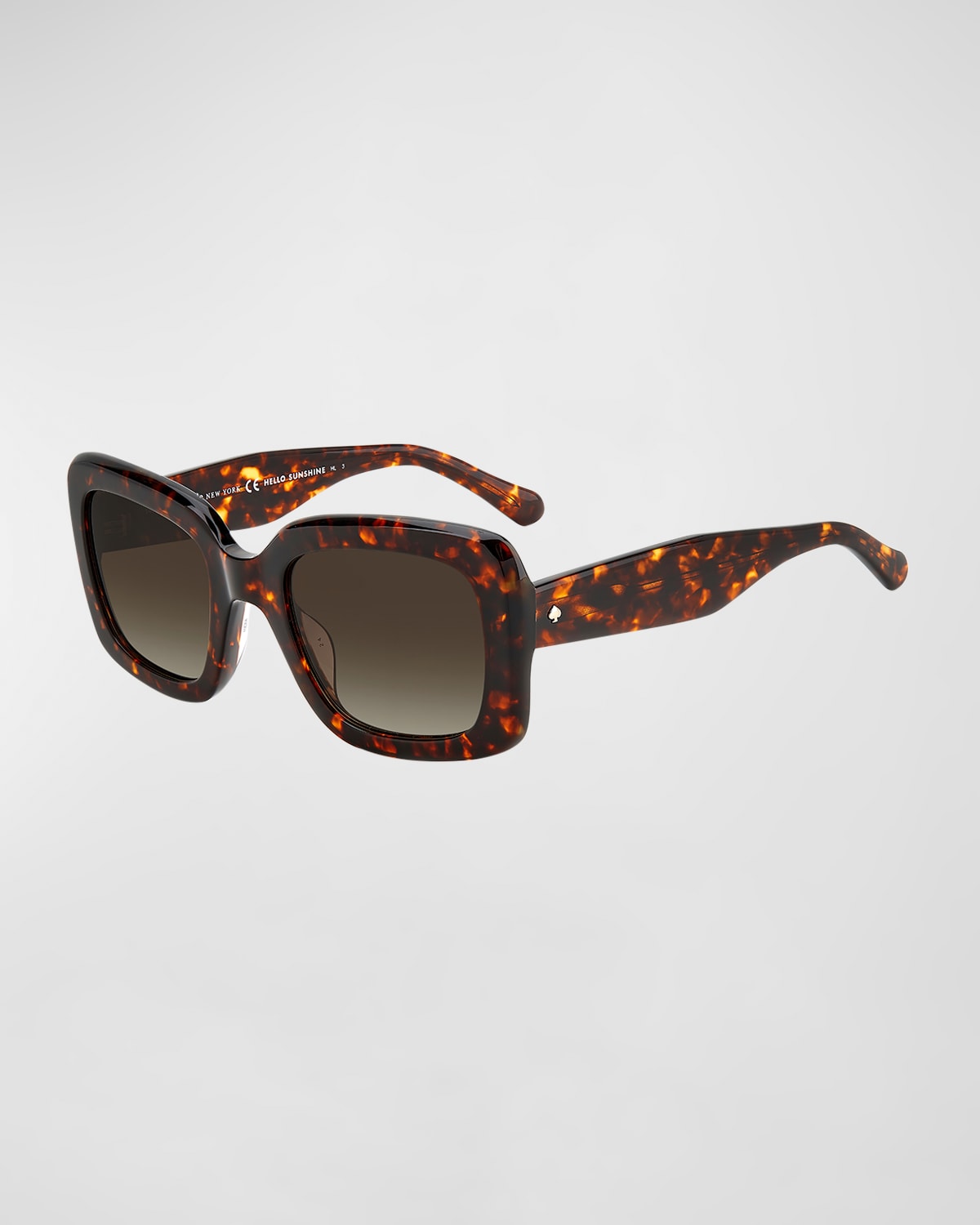 Kate Spade Bellamy Square Acetate Sunglasses In Havana/brown Gradient