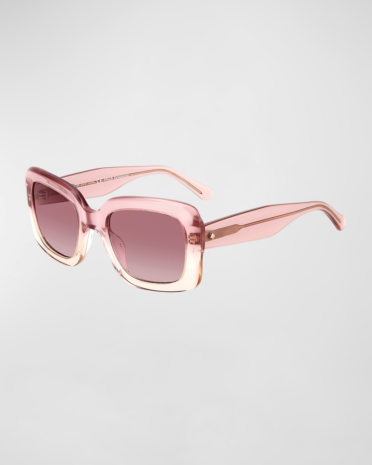 Kate Spade Bellamys 52mm Gradient Rectangular Sunglasses In Pink