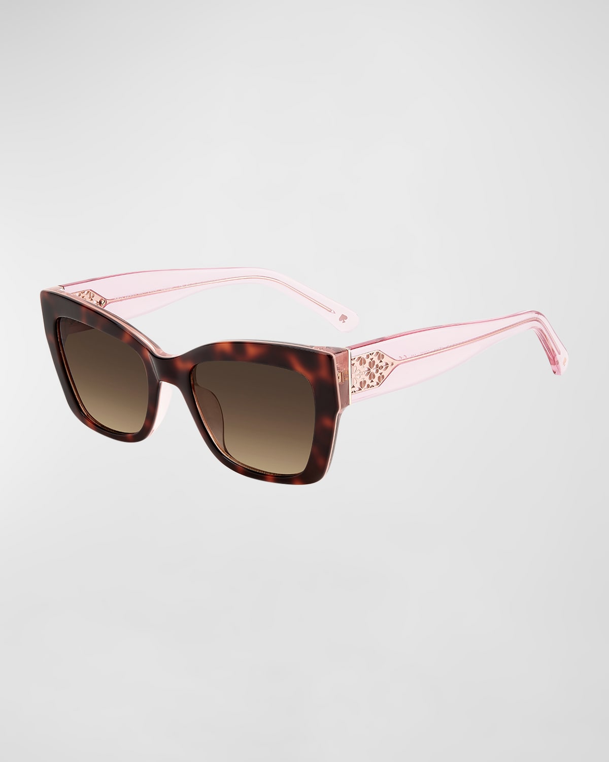 Shop Kate Spade Valeria Acetate Butterfly Sunglasses In Havana Pink