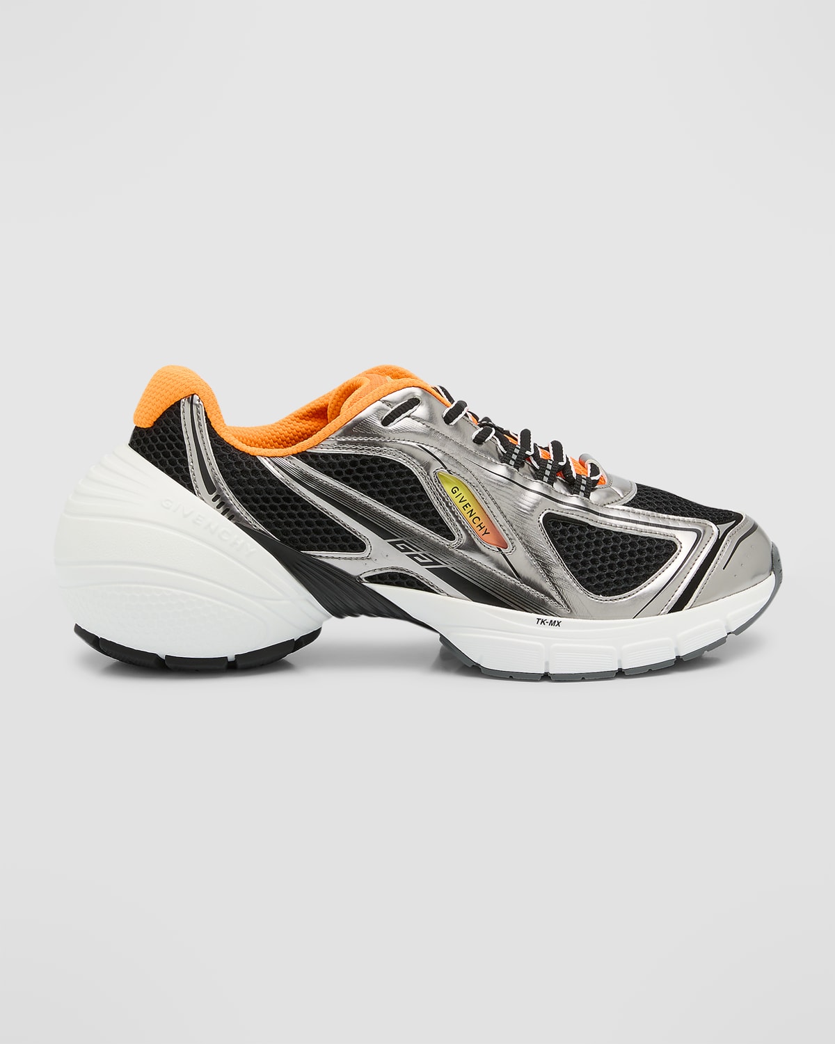 Givenchy Tk-mx Runner Panelled-design Sneakers In Silver/orange