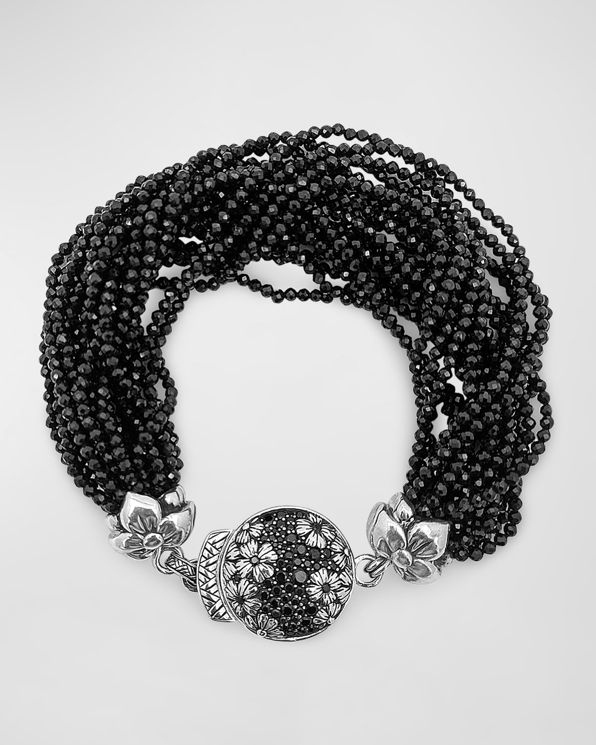 Black Spinel Multi-Strand Bracelet