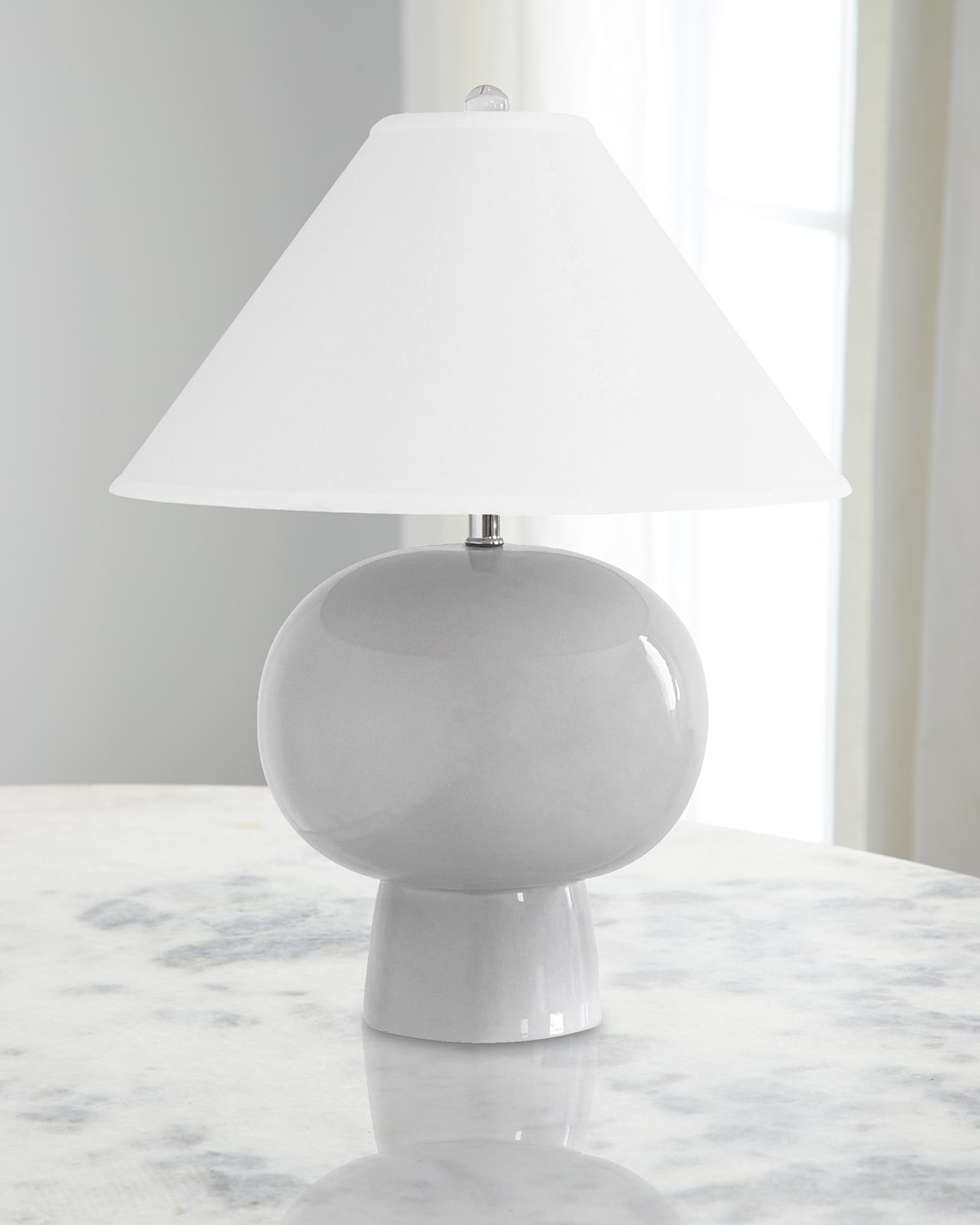 Worlds Away Annie Lamp In Gray
