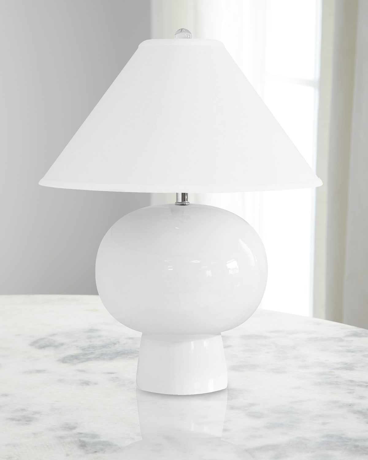 Worlds Away Annie Lamp In White