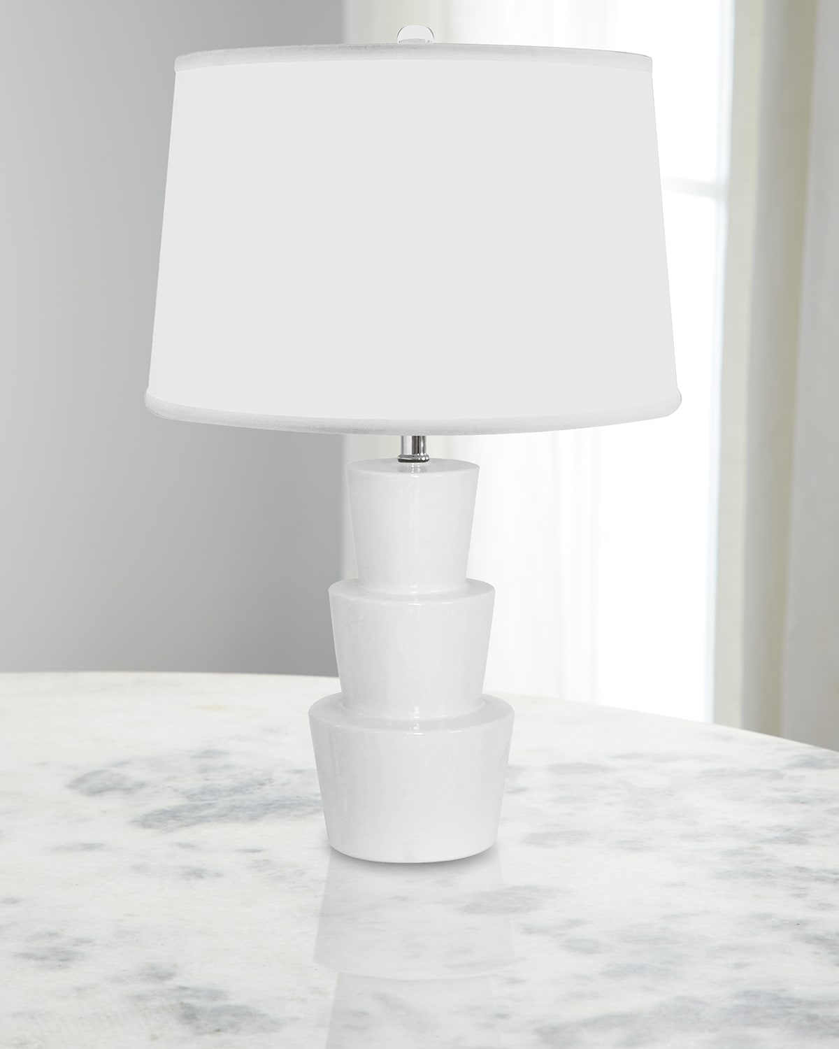 Worlds Away Camden Lamp In White