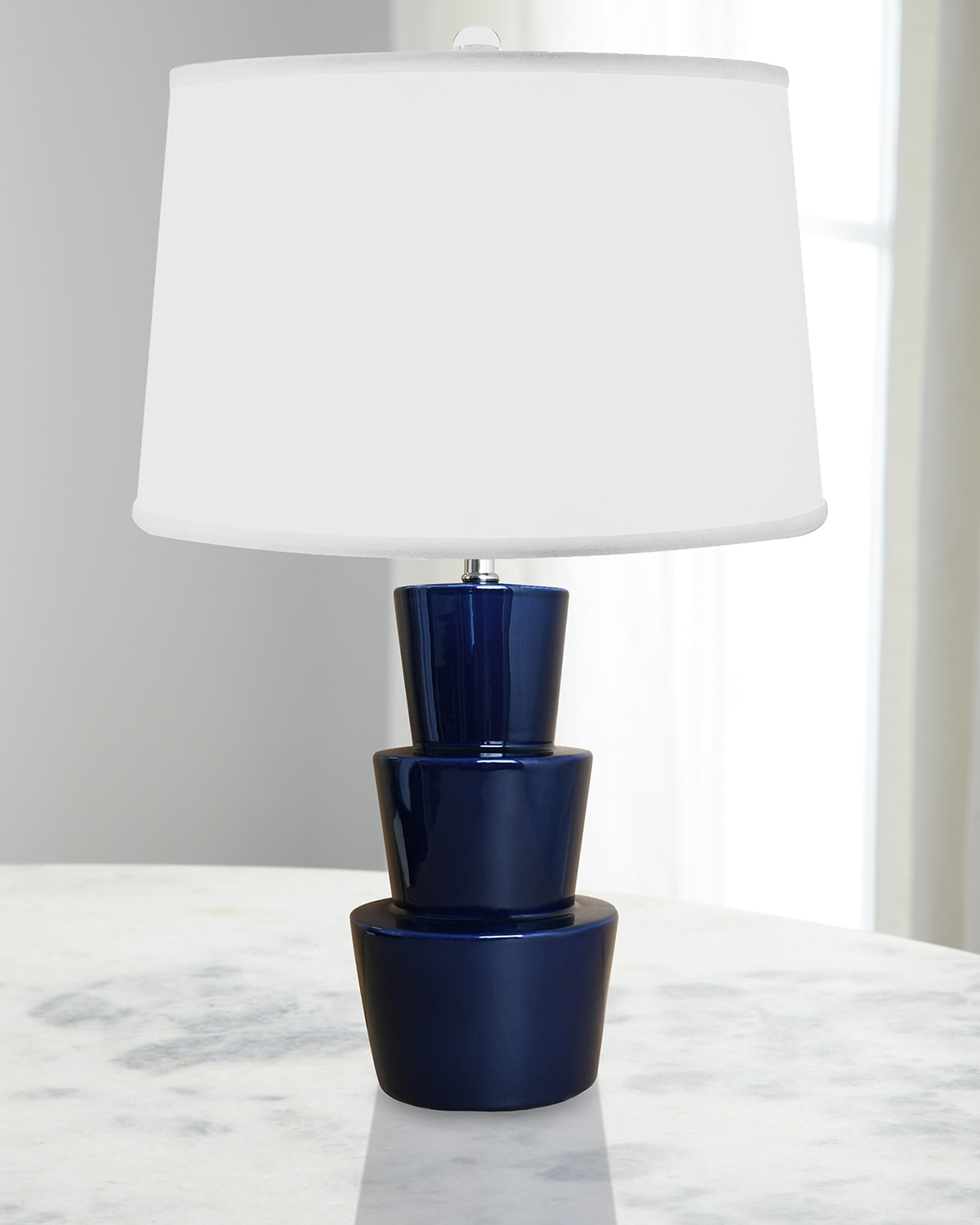 Worlds Away Camden Lamp In Navy