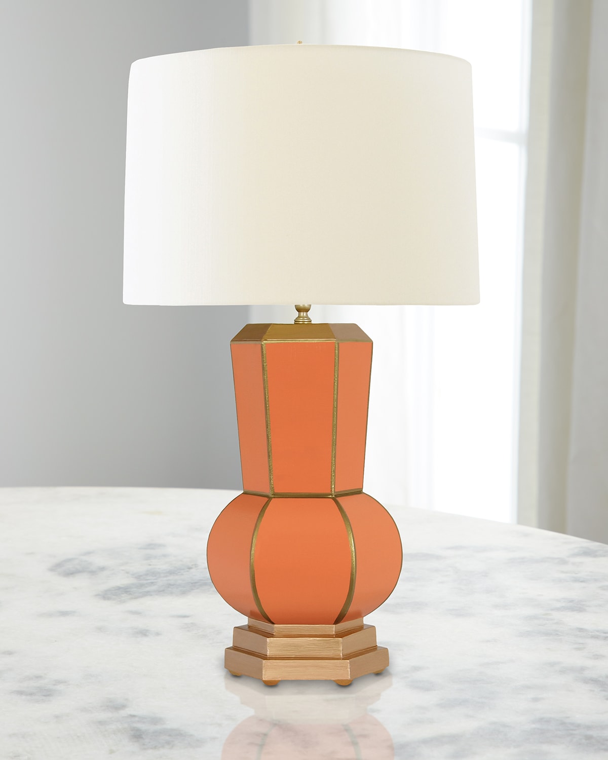 Worlds Away Catalina Lamp In Orange